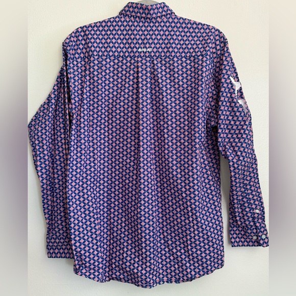 ARIAT Men's Long Sleeve Button Down Shirt - Size Small Embroidered Team Logo - Picture 8 of 11